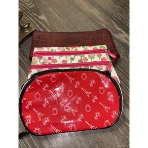 Clinique / Estee Lauder /‎ Lancome Makeup Bags Lot Of 3
